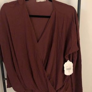 Long Sleeve Wrap Top